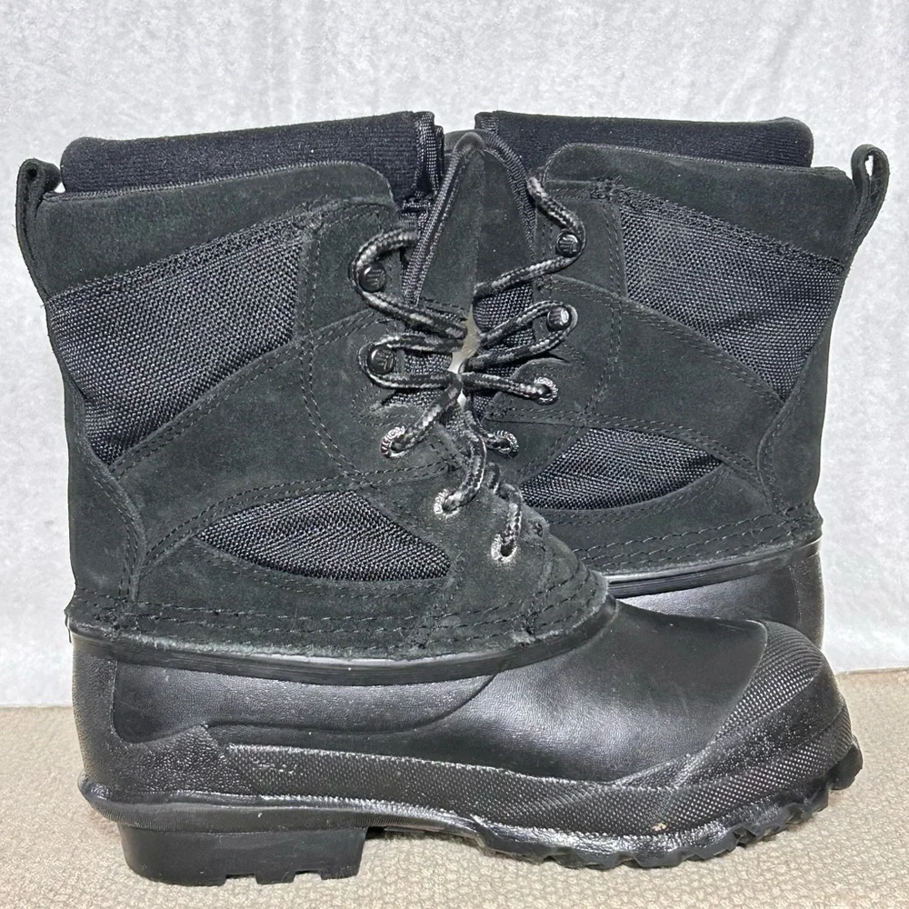 Lacrosse Kids Black PineTop Leather/Nylon Upper Lace Winter Snow Boots SZ US 2